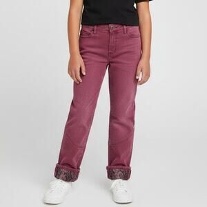 Vintage Diane Gilman DG2 Maroon Jeans Size 8T Snake Contrast Print Roll Cuff